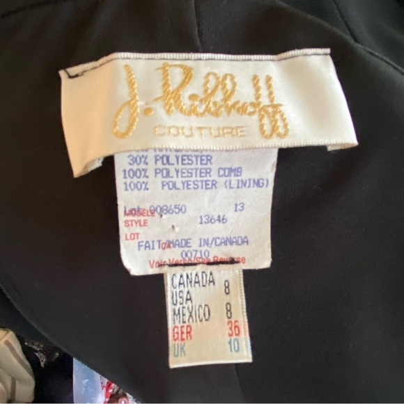 Joseph Ribkoff Couture Vintage Pant Set Camisole Duster Black Gold 8 - Picture 10 of 10